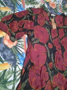 Floral Print Button-Down Top