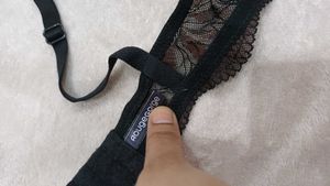 Sheer Floral Lace Bra 36B