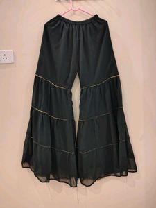 Dark Green Embroidered Sharara Set with Dupatta