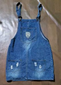 Cute Denim Overall Dress