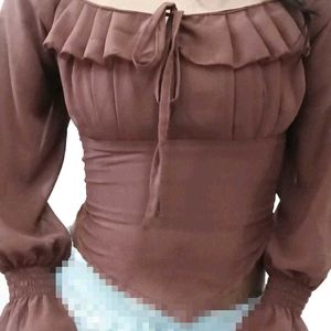 Off shoulder ruffle top✧*