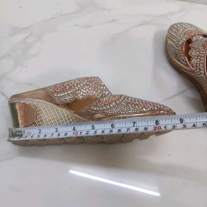 Sparkling Embellished Wedge Heels