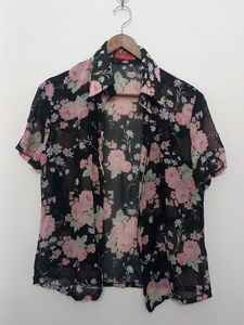 Floral Shirt For Girls | See-through| Size: M-L💫