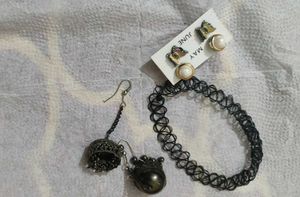 Cute Butterfly Earrings & Choker Necklace Set