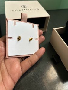 Palmonas Gold Ball Stud Earrings