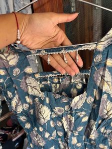 Elegant Floral Print Kurta