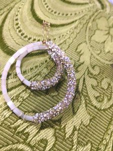 Sparkling Circle Dangle Earrings