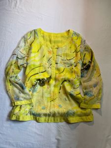 Vibrant Yellow Floral Print Kurta