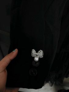 Black Modelling Style Ruffle Dress