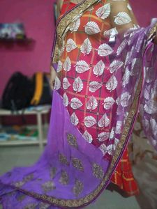 flawless lavender saree