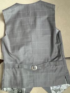 ✨ Elegant Grey Checked 3-Piece Suit Set ✨