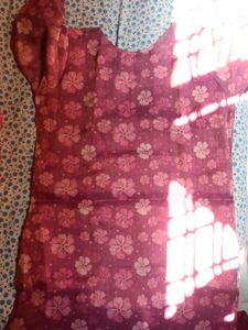 Women's Pink Floral Kurta