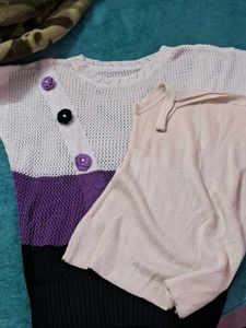 Knitted Color Block Top