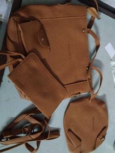 Stylish Brown Handbag Set