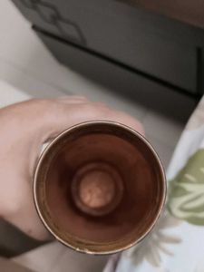 Decorative Copper Bottle and Glass Set