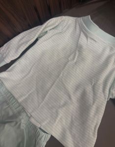 Baby Girl's Mint Green Striped Outfit