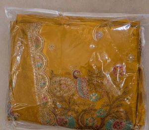 semi stitched Designer Yellow Lehenga Choli