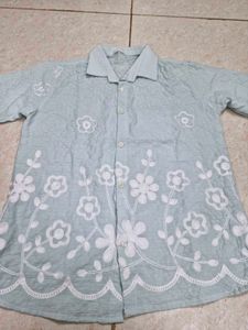 Cozy Light Blue Floral Pajama Set ( Brand new)