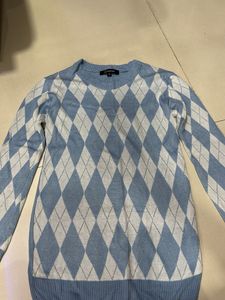 Light Blue Argyle Sweater