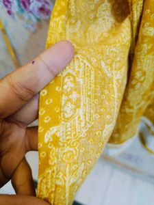 🇳🇿💫🎀Elegant Yellow Printed cotton Kurta Set