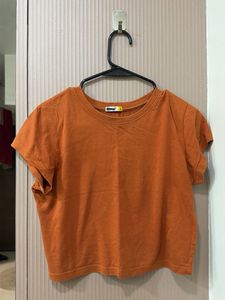 Orange Cropped T-Shirt