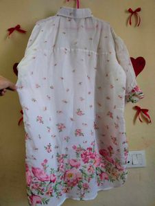 Floral Print Oversized Boxy Tunic