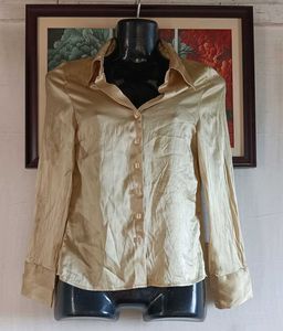 Shiny Button-Down Shirt