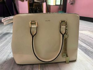 ALDO Cream Handbag with Lock Charm