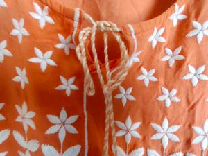 Peach Embroidered Kurti