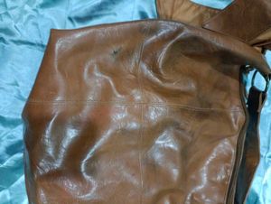 Chic Brown Leather Hobo Bag