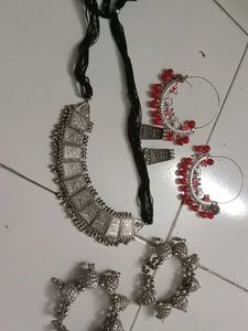 Oxidized Silver Jewelry Set
