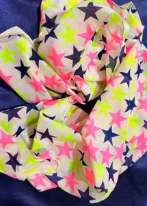 Neon Star Printed scarf