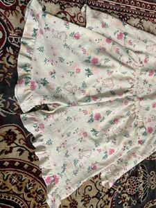 Cute Floral Ruffle Pajamas