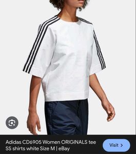 White Adidas Top