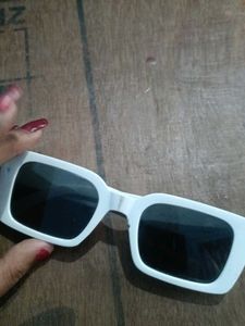 White Rectangular Sunglasses