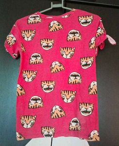 Cute Tiger Print Tee