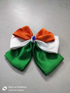 Indian Flag Bow Hair Clip