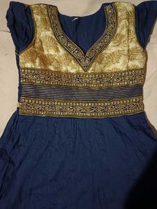 Navy Blue Colour Anarkali Suit