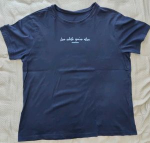 Men's Navy Blue Graphic T-Shirt