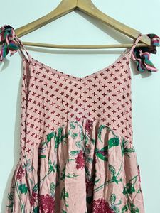 Bohemian Floral Print Midi Dress