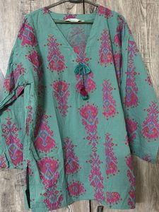 Boho Print Tasselled top