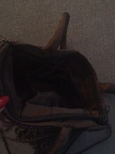 Detailed Sequins Sling Bag with Tassel
