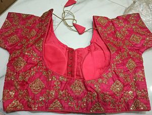 Elegant Pink Embroidered Blouse