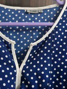 Chic Polka Dot Ruffle Blouse