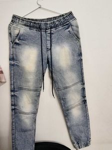 Blue Denim Joggers