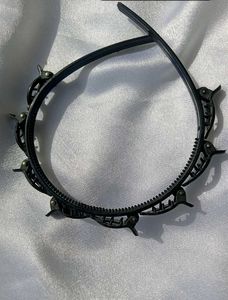 Black Hairband with Clips