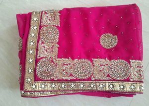 New stunning hot pink saree 🌸