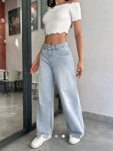 Light Wash Wide Leg Jeans