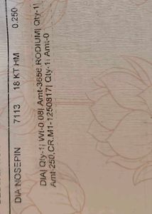 Elegant Real Diamond &amp; Gold Nose Pin