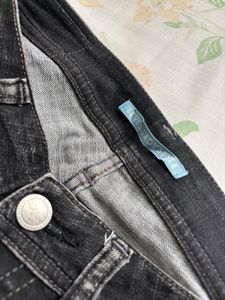 Women's Dark Wash Cargo Flare Jeans